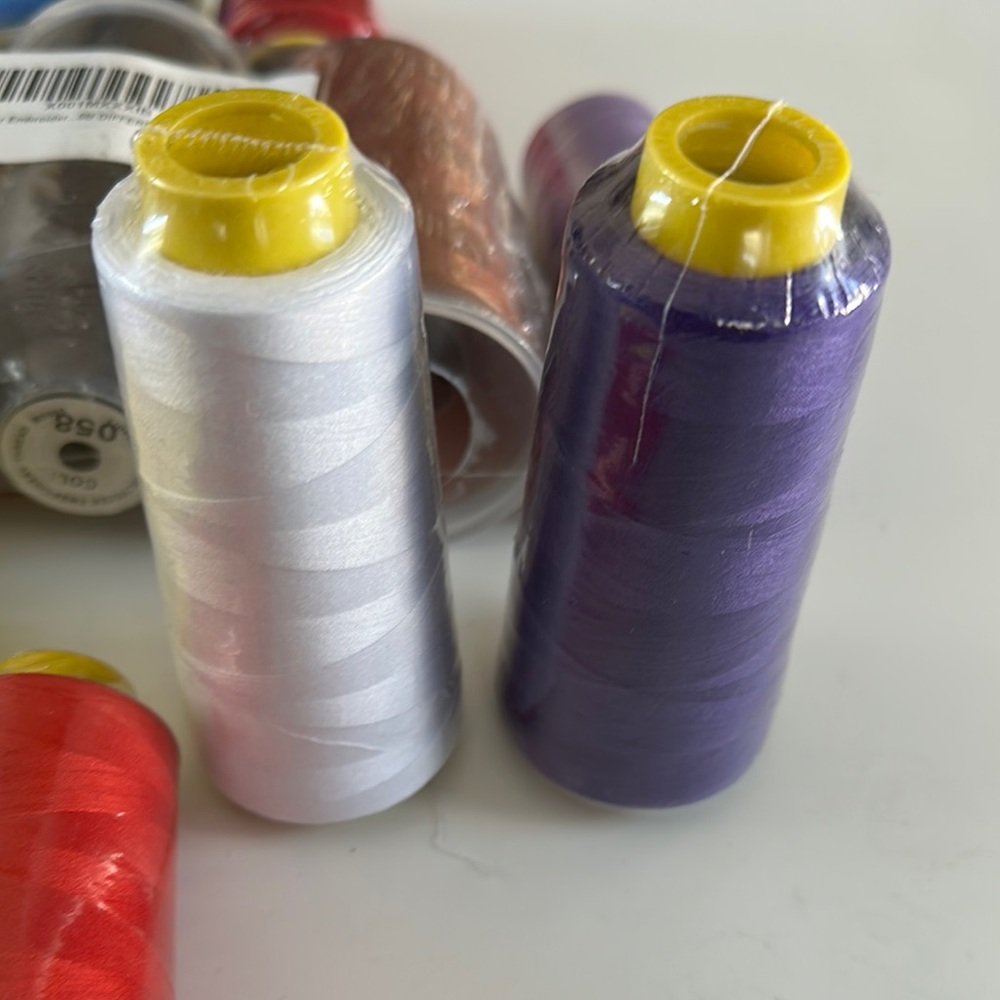 12 Colorful Polyester Thread Spools 4.5 - Picture 2 of 7